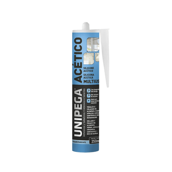 SILICONE ACETICO UNIPEGA INCOLOR 250G