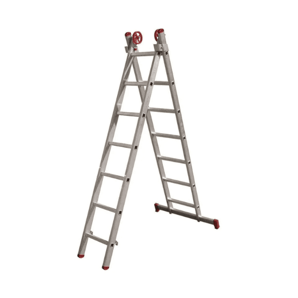 ESCADA EXTENSIVA ALUMINIO 7X2 DEGRAUS BOTAFOGO ESC0616