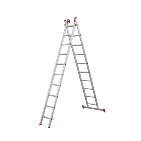 ESCADA EXTENSIVA ALUMINIO 10X2 DEGRAUS BOTAFOGO ESC0619