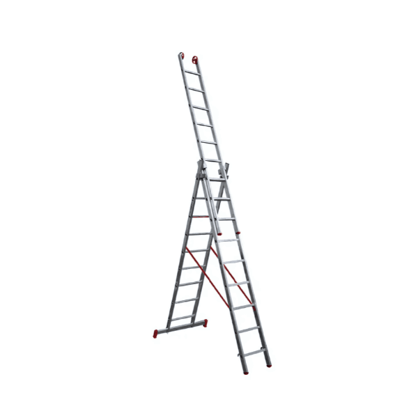 ESCADA EXTENSIVA TRIPLA ALUMINIO 9X3 DEGRAUS BOTAFOGO ESC0709