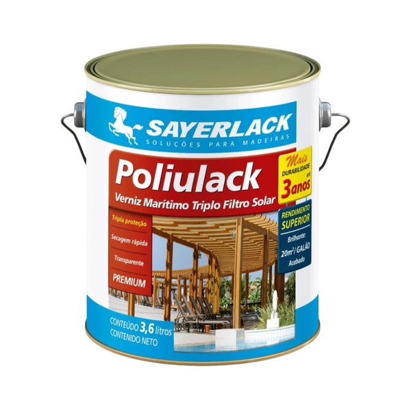VERNIZ POLIULACK BRILHANTE 3,6L SAYERLACK