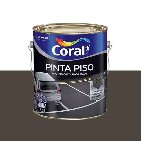 PINTA PISO CINZA ESCURO 3,6L CORAL