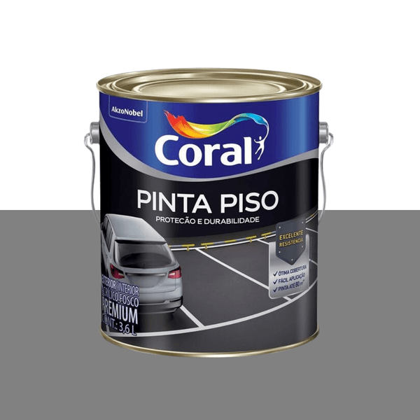 PINTA PISO CINZA MEDIO 3,6L CORAL