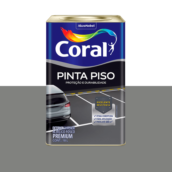 PINTA PISO CINZA MEDIO 18L CORAL
