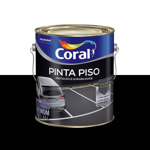 PINTA PISO PRETO 3,6L CORAL