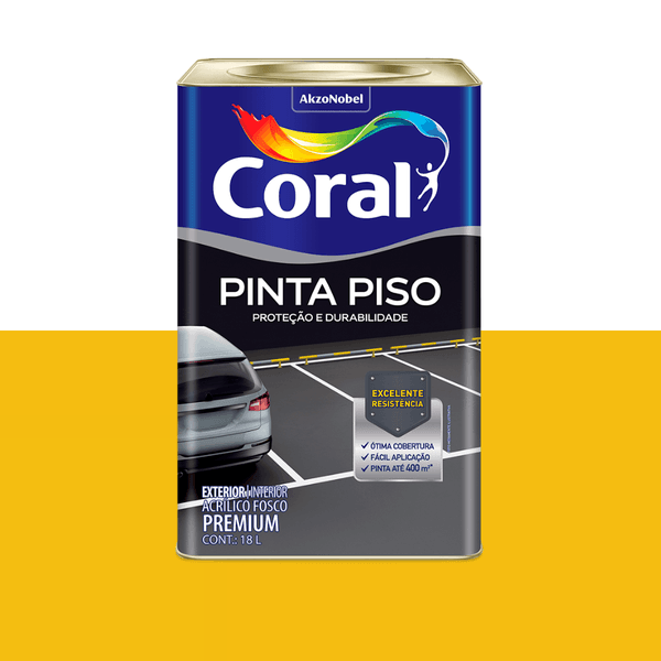 PINTA PISO AMARELO DEMARCACAO 18L CORAL