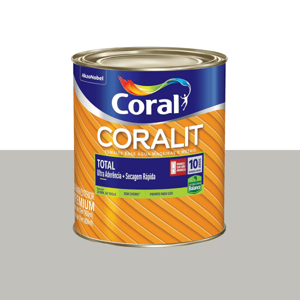 CORALIT TOTAL PLATINA BRILHANTE 0,9L BASE ÁGUA (ZERO)