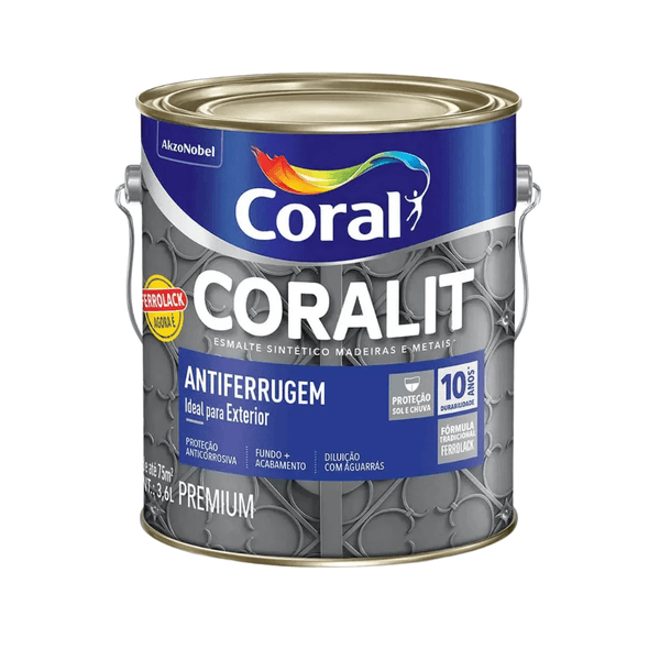 CORALIT ANTIFERRUGEM BRANCO 3,6L FERROLACK