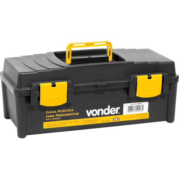Caixa Plástica VD 4038 com 1 Bandeja - Vonder