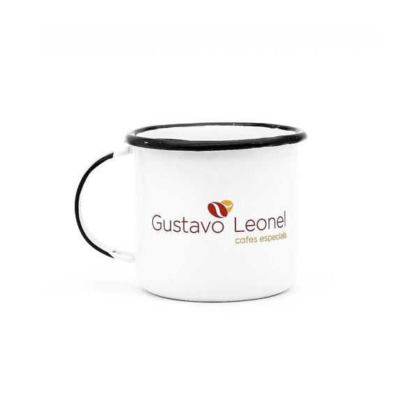 Caneca Esmaltada "Gustavo Leonel Cafés Especiais" 160ml