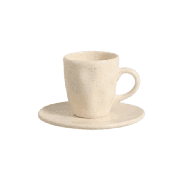 Caneca Small Orgânica Fosca 140ml C/Pires