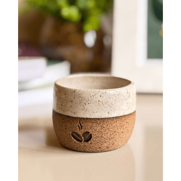 Copo em Cerâmica Branco Areia