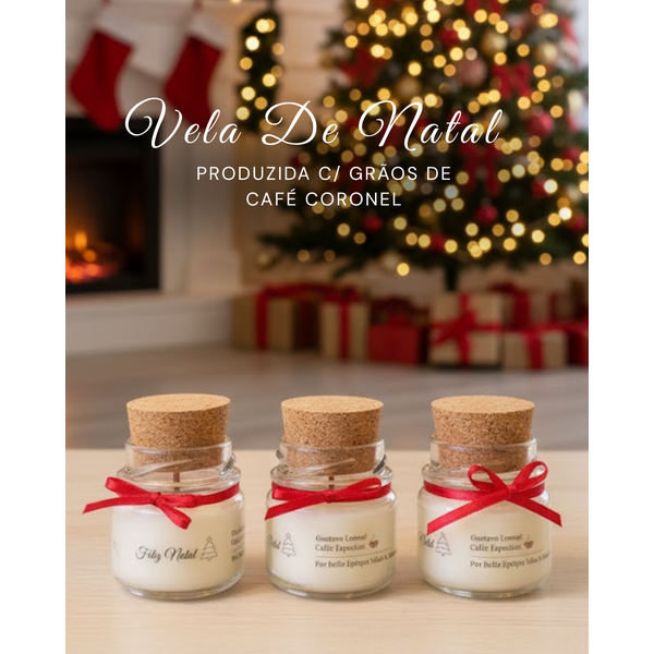 Vela De Natal Produzida C/ Grãos De Café Coronel