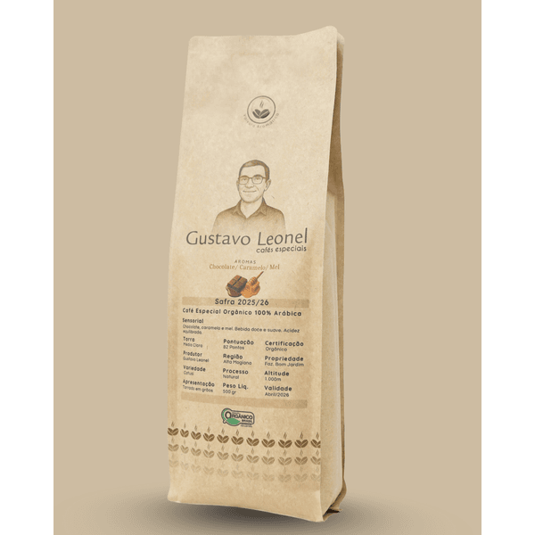 Microlote Gustavo Leonel Cafés Especiais CATUAI- Torrado Em Grãos 500g