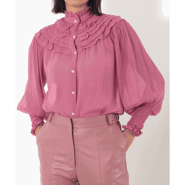 Camisa Francesca - Chiffon de Seda Pura - CORO SHOP