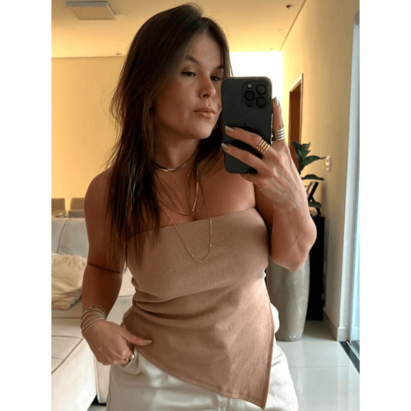 Blusa assimétrica Yala Nude