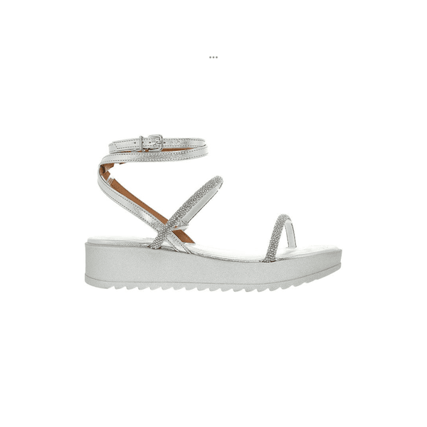 Sandália Papete Feminina Vizzano De Strass Flatform Brilho