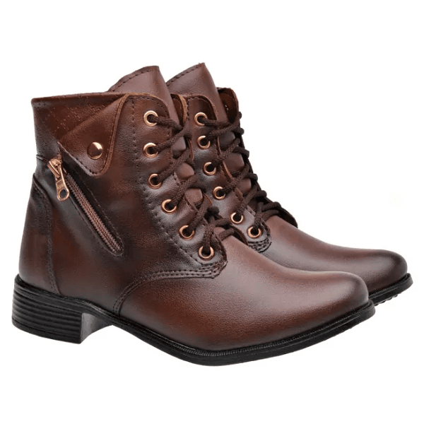 BOTA MONTARIA CANO CURTO SINTÉTICO CAPUCCINO