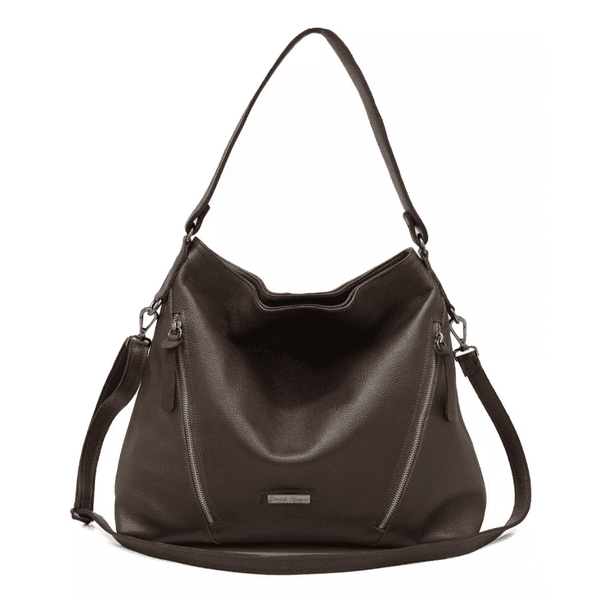 Bolsa Feminina couro legitimo grande chocolate Ref:DM-09