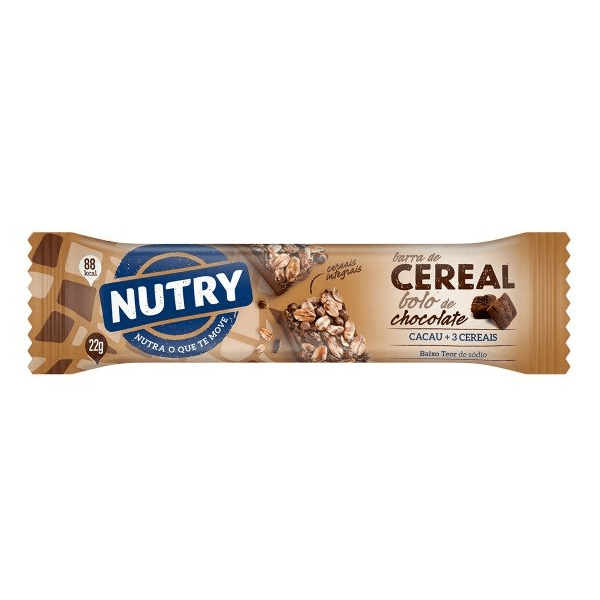 Barra De Cereais Bolo De Chocolate Nutry 22g