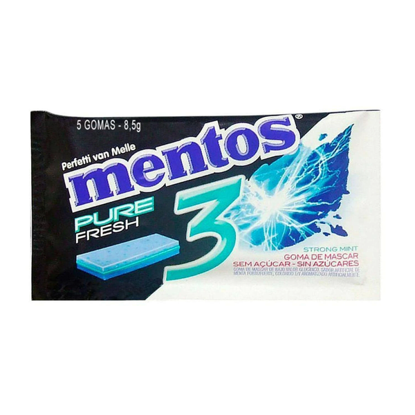 Chiclete Mentos 3 Camadas Strong Mint 8,5g