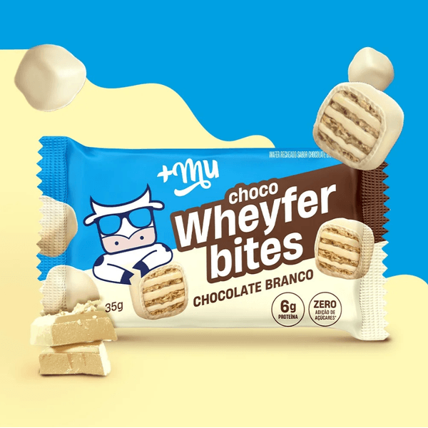 Choco Wheyfer Bites +Mu Chocolate Branco com 6g de Proteínas 35g