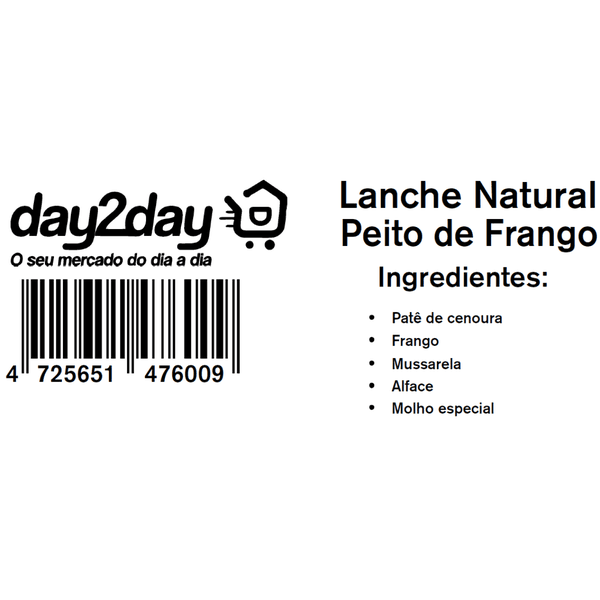 Lanche Natural Peito De Frango 250g