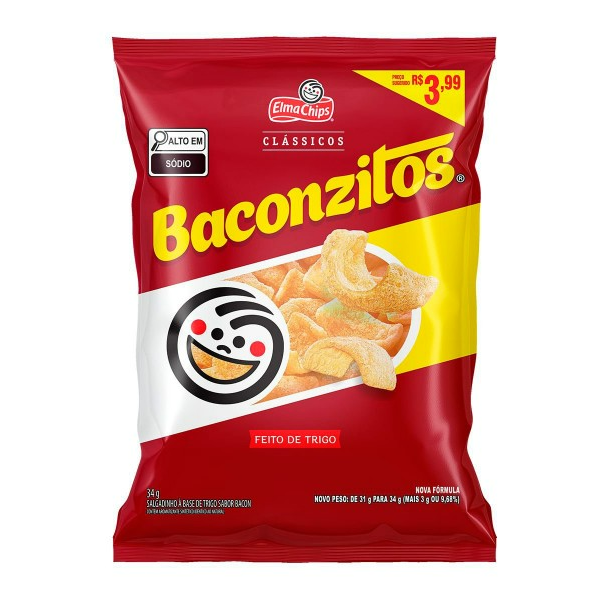 Salgadinho Baconzitos 34g