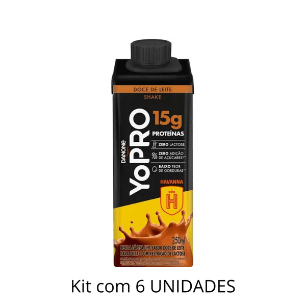 Bebida Láctea Yopro Doce De Leite 250ml - Kit Com 6 Unidades