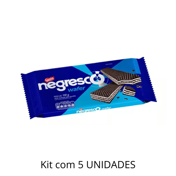 Biscoito Negresco Wafer 110g - Kit Com 5 Unidades