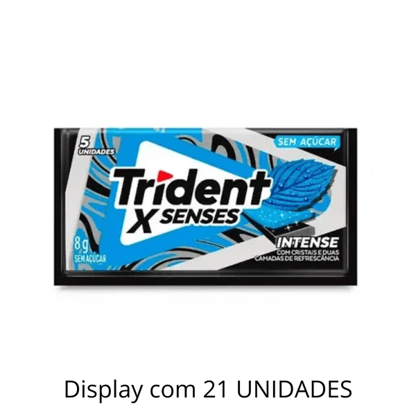 Chiclete Trident x Senses Intense 8g - Display Com 21 Unidades