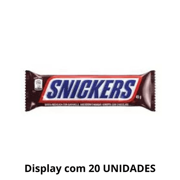 Chocolate Snickers 45g - Display Com 20 Unidades