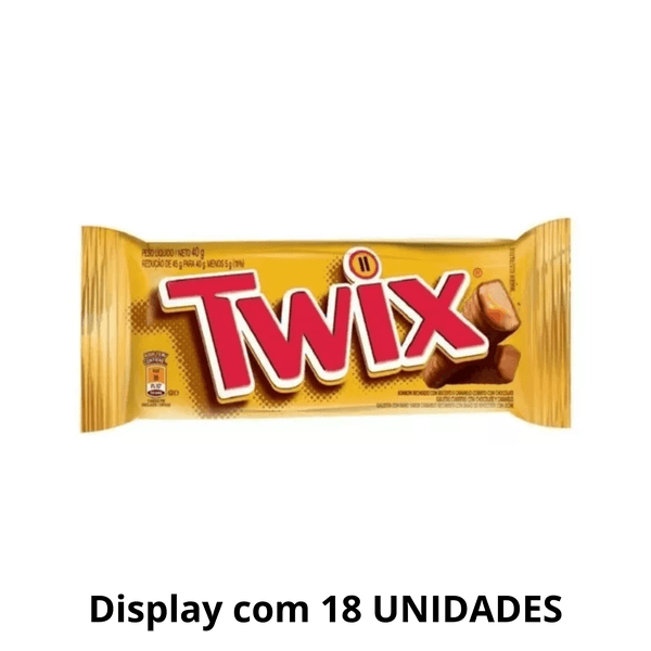 Chocolate Twix 40g - Display Com 18 Unidades