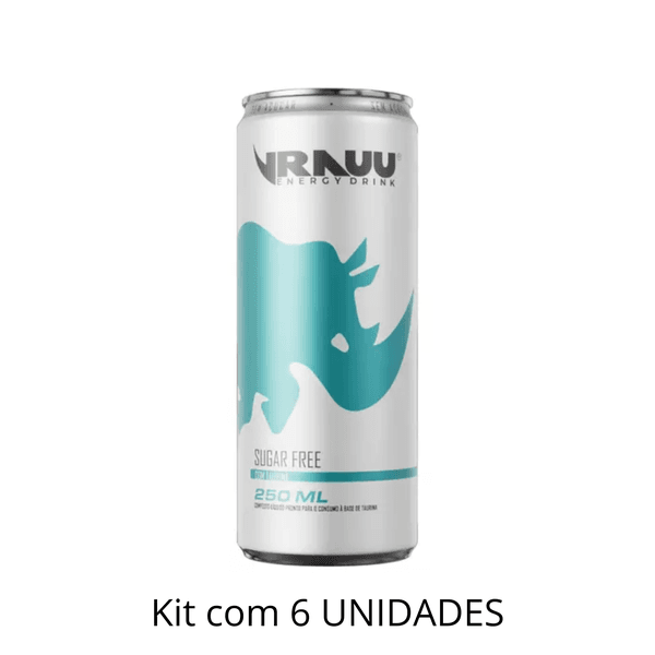 Energético Vrauu Sugar Free 250ml - Kit Com 6 Unidades