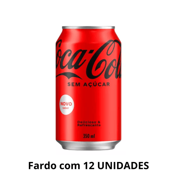 Refrigerante Coca Cola Zero Açúcar 350ml - Fardo Com 12 Unidades