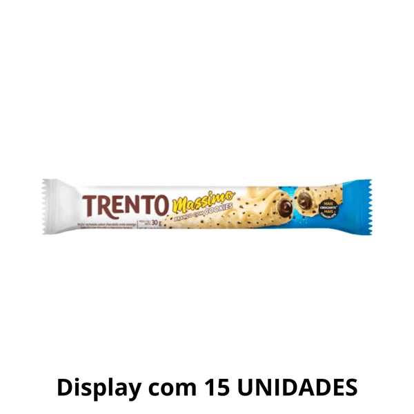 Trento Massimo Branco Com Cookies 25g - Display Com 15 Unidades