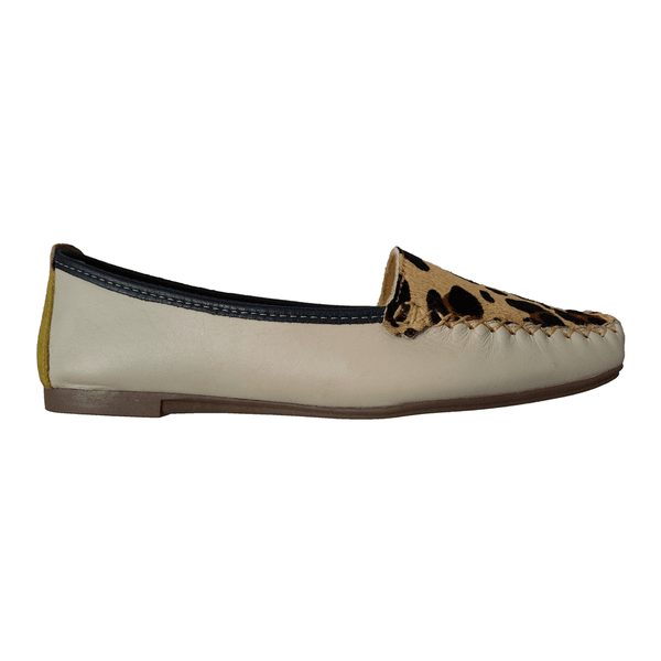 Sapato Mocassim Feminino Couro Legítimo Animal Print