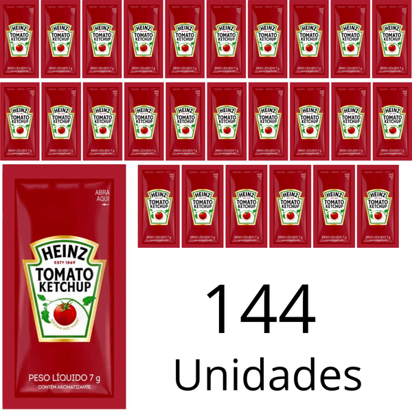 Molho Ketchup Heinz Em Sachê De 7g Caixa Com 144 Unidades