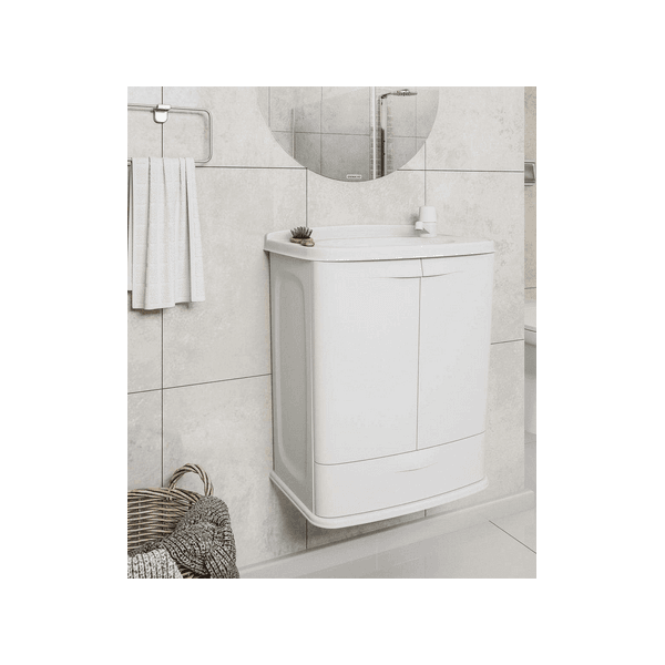 GABINETE COM LAVATORIO 45X32X58CM BRANCO