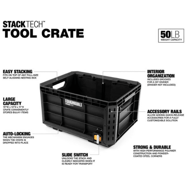CAIXA DE USO GERAL EMPILHAVEL STACKTECH TB-B1-X-50-