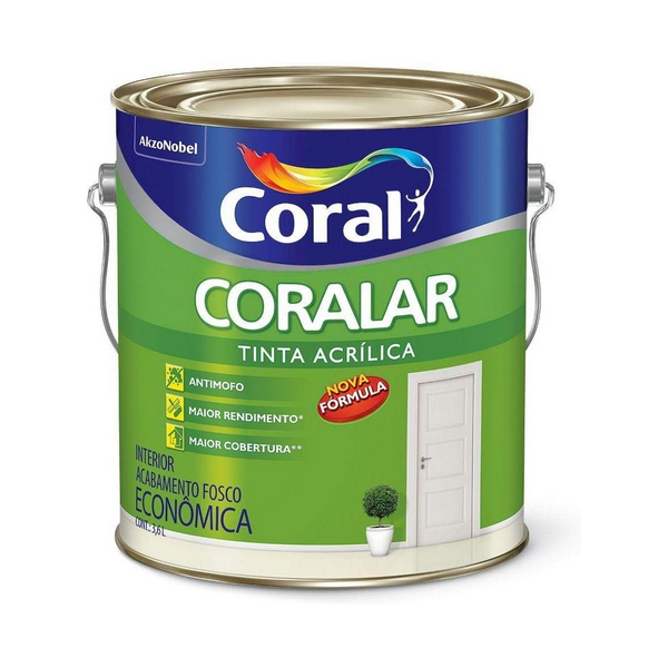 CORAL LATEX CORALAR BRANCO NEVE 3,600 ML