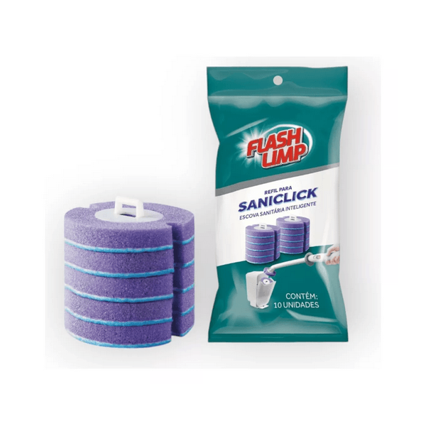 FLASH LIMP SANICLICK, ESCOVA SANITARIA COM REFIL DESCARTAVEL