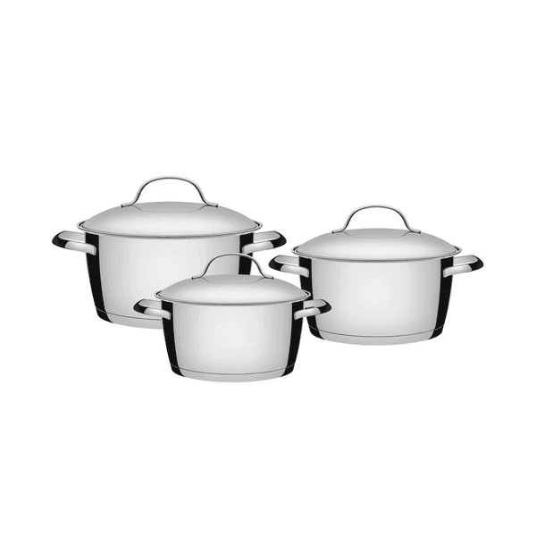 JOGO DE PANELAS ACO INOX 3 PEÇAS ALLEGRA