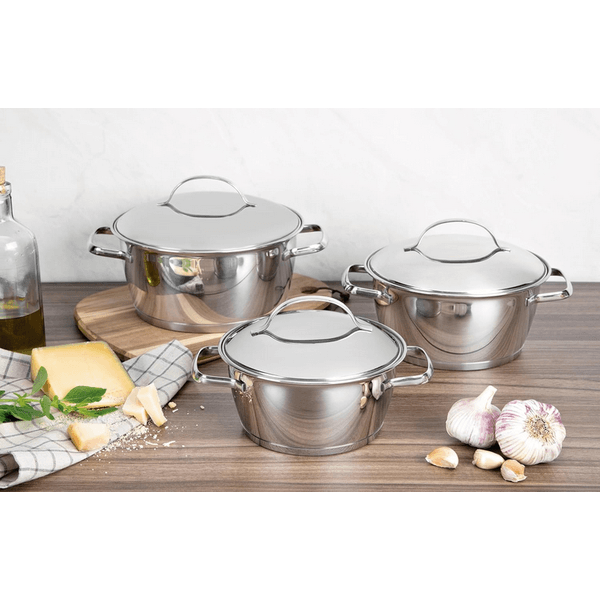 JOGO DE PANELAS ACO INOX 3 PEÇAS ALLEGRA