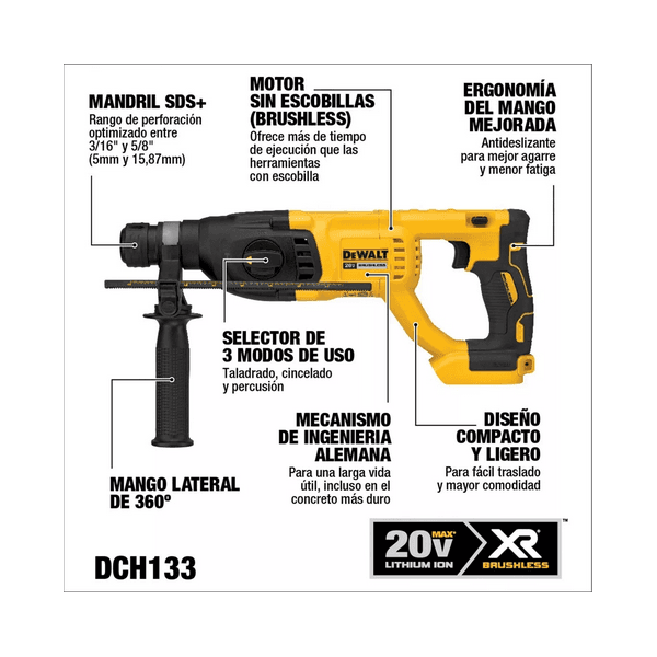 MARTELETE ROMPEDOR 20V MAX BRUSHLESS