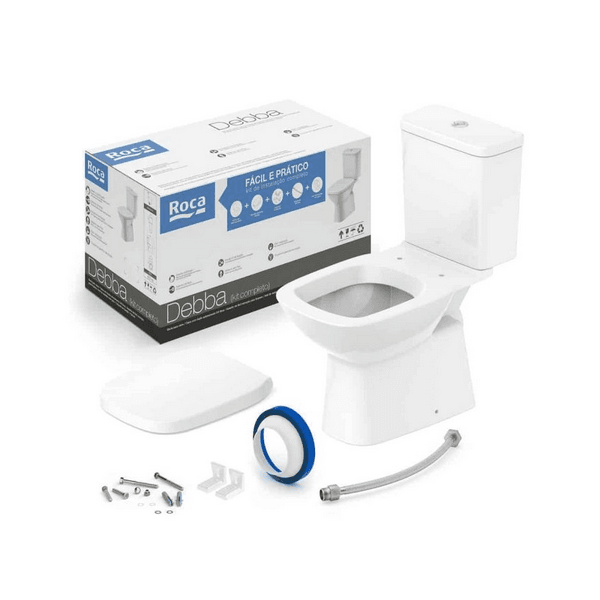 KIT BACIA COM CAIXA ACOPLADA DEBBA CLASSIC BRANCO 