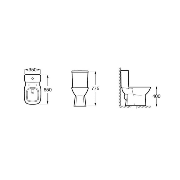 KIT BACIA COM CAIXA ACOPLADA DEBBA CLASSIC BRANCO 