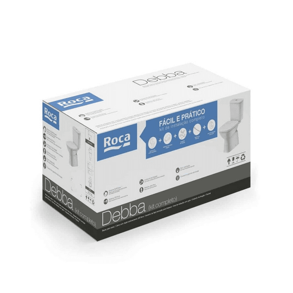 KIT BACIA COM CAIXA ACOPLADA DEBBA CLASSIC BRANCO 
