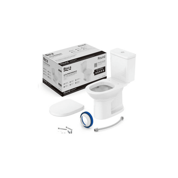 KIT BACIA COM CAIXA ACOPLADA DEBBA ROUND BRANCO
