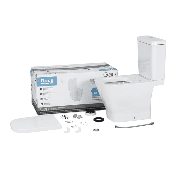 KIT BACIA COM CAIXA ACOPLADA GAP BRANCO